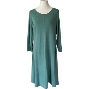 Blue Canoe Dress XL Fall Dress Stretch Minimalist XL Boho Dress Comfort Stretch